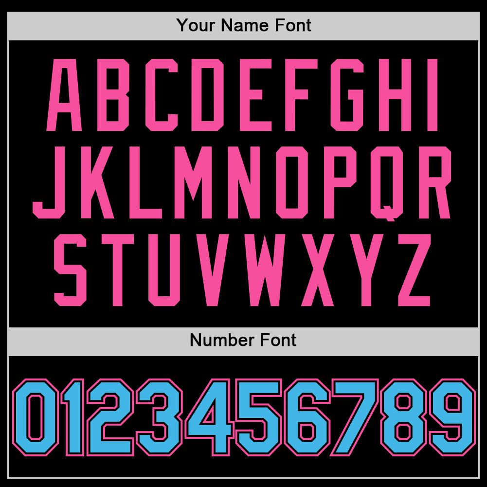 Personalized Black Sky Blue-Pink Authentic Sleeveless Baseball Jersey Team Custom Name and Number Custom Name Number Baseball Jersey - Personalized Black Sky Blue Pink Sleeveless Authentic Jersey Personalized Black Sky - Image 4