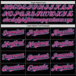 Custom Name Number Baseball Jersey - Personalized Black Sky Blue Pink Sleeveless Authentic Jersey Personalized Black Sky