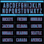 Custom Name and Number Soccer Uniform Jersey - Personalized Black Sky Blue-Pink Pinstripe Fade Design Personalized Black
