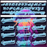 Custom Neon Jellyfish Baseball Jersey - Personalized 3D Pattern Black Sky Blue-White with Team Name & Number Personalized