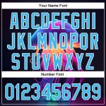 Custom Neon Jellyfish Baseball Jersey - Personalized 3D Pattern Black Sky Blue-White with Team Name & Number Personalized