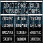 Personalized Geometric Shape Volleyball Jersey with Custom Name & Number - Black Sky Blue/White Uniform Personalized Black