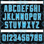 Personalized Geometric Shapes Basketball Jersey - City Edition in Black Sky Blue and White Personalized Black Sky Blue-White