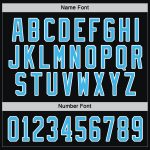 Personalized Hockey Jersey with Custom Name and Number - Black Sky Blue-White Team Jersey Personalized Black Sky Blue-White