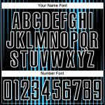 Personalized Sublimation Soccer Jersey Black Sky Blue White Lines 2 Personalized Black Sky Blue-White Lines Sublimation Soccer