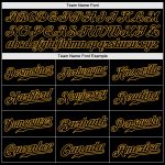 Custom Name Number Authentic Baseball Jersey 3D Black Gold Snakeskin Design - Personalized Team Apparel Personalized Black