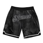 Personalized 3D Basketball Shorts in Black Snakeskin Black-Gray Design Personalized Black Snakeskin Black-Gray 3D Basketball