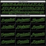 Custom Name and Number Authentic Baseball Jersey Black Snakeskin 3D Pattern Black-Neon Green Design Personalized Black Snakeskin