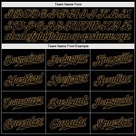 Personalized Black Snakeskin 3D Baseball Jersey in Old Gold - Custom Sports Apparel Personalized Black Snakeskin Black-Old
