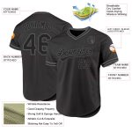Custom Name & Number Black Gray Throwback Baseball Jersey - Personalized Authentic Team Jersey Personalized Black Steel Gray