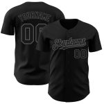 Personalized Gray Black Steel Baseball Jersey for Custom Team Apparel Personalized Black Steel Gray Baseball Jersey