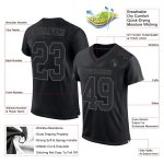 Personalized Mesh Football Jersey in Black Steel and Gray - Custom Sports Gear Personalized Black Steel Gray Mesh Football