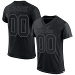 Personalized Mesh Football Jersey in Black Steel and Gray - Custom Sports Gear Personalized Black Steel Gray Mesh Football