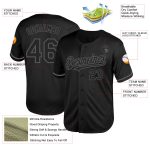 Personalized Black Gray Mesh Throwback Baseball Jersey for Men and Women Personalized Black Steel Gray Mesh Throwback Baseball