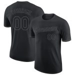 Personalized Performance T-Shirt in Black Steel Gray - Custom Athletic Tee Personalized Black Steel Gray Performance T-Shirt