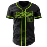 Personalized Neon Green Splash Ink Black Steel Gray Baseball Jersey Personalized Black Steel Gray Splash Ink Neon Green Baseball