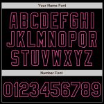 Custom Name and Number Baseball Jersey - Personalized Pink Gray Splash Ink Black Steel Design Personalized Black Steel Gray