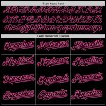 Personalized Black Pink Splash Ink Baseball Jersey in Gray Steel Finish Personalized Black Steel Gray Splash Ink Pink Baseball