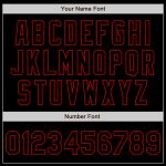 Personalized Red Splash Ink Baseball Jersey - Black Steel Gray Design Personalized Black Steel Gray Splash Ink Red Baseball