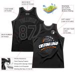 Personalized Black Steel Gray Basketball Jersey - Custom Throwback Style Personalized Black Steel Gray Throwback Basketball