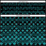 Custom 3D Geometric Shapes Baseball Jersey in Black Teal - Unique Personalized Sportswear Personalized Black Teal 3D Geometric