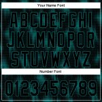 Personalized Black Teal 3D Baseball Jersey with Halftone Dots Design Personalized Black Teal 3D Halftone Dots Baseball Jersey