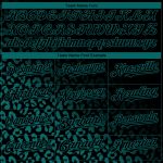 Personalized 3D Leopard Print Baseball Jersey in Black Teal Fade Fashion Personalized Black Teal 3D Leopard Print Fade Fashion
