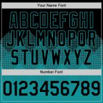 Personalized Baseball Jersey with Black Teal Gradient 3D Patterns, Custom Name & Number, Team Apparel, Unique Design Personalized