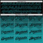 Personalized Baseball Jersey with Black Teal Gradient 3D Patterns, Custom Name & Number, Team Apparel, Unique Design Personalized