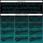 Custom Name and Number Unisex Softball Jersey - Personalized Black Teal 3D Pattern Gradient Two-Button Design Personalized