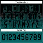 Custom Name and Number Unisex Softball Jersey - Personalized Black Teal 3D Pattern Gradient Two-Button Design Personalized