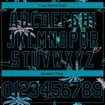 Personalized 3D Tropical Palm Trees Basketball Jersey Black Teal Design Personalized Black Teal 3D Tropical Hawaii Palm Trees