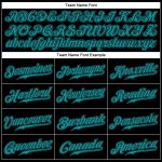 Custom Name and Number Personalized Black Teal Baseball Jersey - Authentic Team Jersey Personalized Black Teal Authentic