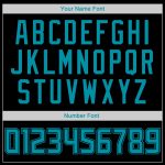 Custom Name Number Black Teal Authentic Throwback Rib-Knit Baseball Jersey Shirt - Personalized Team Apparel Personalized