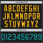 Personalized 3D Confetti Baseball Jersey in Black Teal and Gold Personalized Black Teal-Gold 3D Confetti Baseball Jersey