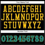 Custom Name Number Black Teal Gold Baseball Jersey - Personalized Authentic Team Apparel Personalized Black Teal-Gold Authentic
