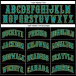 Personalized Black and Teal Gold Baseball Jersey for Men and Women Personalized Black Teal-Gold Baseball Jersey