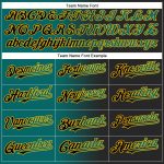 Custom Black Teal Gold Gradient Baseball Jersey - Stylish Personalized Sportswear Personalized Black Teal-Gold Gradient Fashion