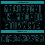 Personalized Leopard 3D Bomber Jacket in Black Teal - Full-Snap Varsity Letterman Style Personalized Black Teal Leopard 3D
