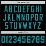Personalized Black Teal Baseball Jersey - Throwback Mesh Style, Size 2 Personalized Black Teal Mesh Throwback Baseball Jersey