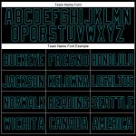 Personalized Teal Black Mesh Baseball Jersey - Custom Throwback Style 3 Personalized Black Teal Mesh Throwback Baseball Jersey