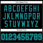 Personalized Black Teal Baseball Jersey - Throwback Mesh Design, Size 4 Personalized Black Teal Mesh Throwback Baseball Jersey