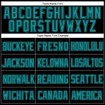Personalized Black Teal Baseball Jersey - Throwback Mesh Design, Size 4 Personalized Black Teal Mesh Throwback Baseball Jersey