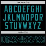 Personalized Black Teal Baseball Jersey - Throwback Mesh Design for Men Personalized Black Teal Mesh Throwback Baseball Jersey