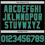 Customizable Baseball Jersey with Personalized Name & Number - Black Teal Old Gold Mesh Authentic Throwback Design Personalized