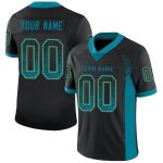 Personalized Black Teal Old Gold Drift Fashion Football Jersey for Men Personalized Black Teal-Old Gold Mesh Drift Fashion