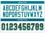 Personalized Custom Name Number Black Teal Gold Mesh Football Jersey - Drift Fashion Team Jersey Personalized Black Teal-Old