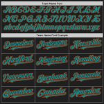 Custom Name Number Personalized Black Teal Orange Baseball Jersey Authentic Raglan Sleeves Team Apparel Personalized Black