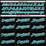 Personalized Fashion Baseball Jersey in Black Teal-Orange Split Style Personalized Black Teal-Orange Split Fashion Baseball
