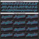 Custom Name and Number Personalized Baseball Jersey Black Teal-Pink Authentic Raglan Sleeves Personalized Black Teal-Pink